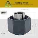 1/4in 6.35mm Chuck Collet Assembly Replace for SKIL RT1430B-10 Router Power Tools(2packs)