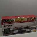 Sunvivi Slow Cooker, Triple Slow Cooker Buffet Server and Food Warmer, 3-Section 1.5-Quart Upgraded Oval Ceramic Pot with Stainless Steel Lid Rests, 3 Spoons, Total 4.5 QT (Black/Silver)