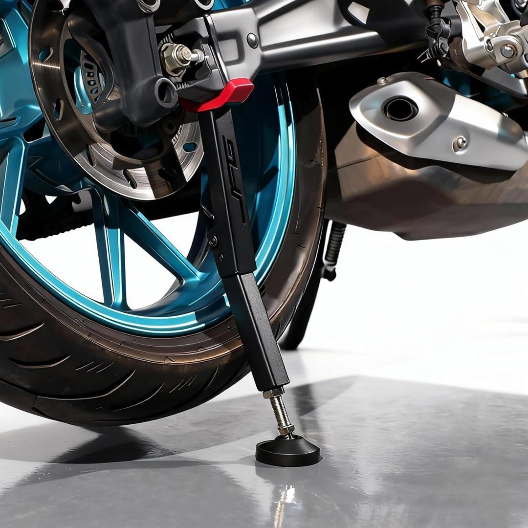 Motorcycle Wheel Lift Stand Trail Stand Front and Rear Easy and Portable for Most Motorcycle Wheels (Red)