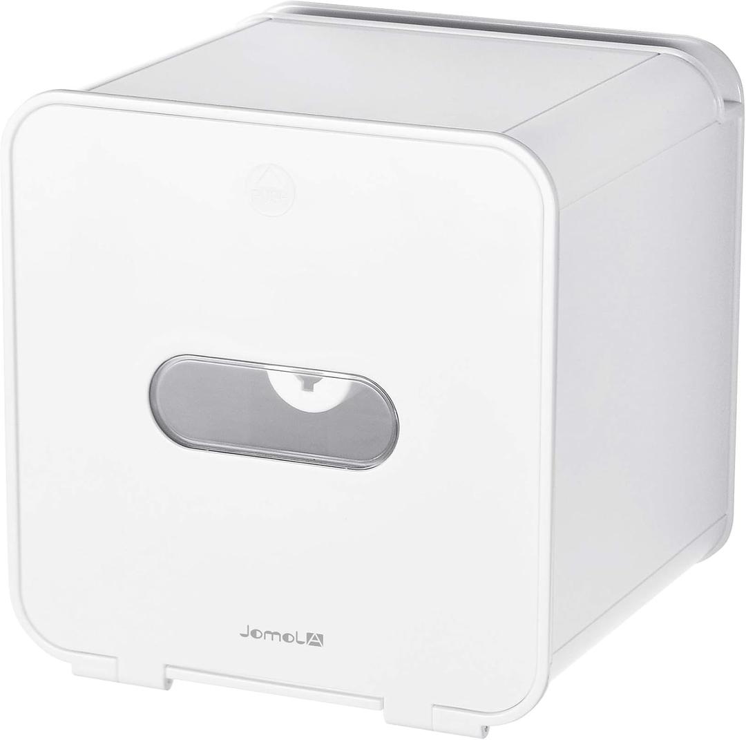 Toilet Paper Holder- JOMOLA Pet Proof Toilet Paper Holder Adhesive Roll Toilet Paper Dispenser with Phone Shelf Wall Mounted Toilet Tissue Holder White