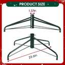 JSungo 24-Inch Christmas Tree Stand, Folding Artificial Tree Stand Replacement, Metal Tree Base for 3-7.5 FT Trees, Fits Trunk Diameters up to 1.37 Inches, Green
