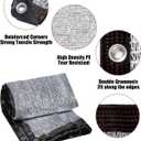 Aluminum Foil Shade Cloth, 90% Shading 13 Ft x 16 Ft Sturdy Durable Sunblock Shade Mesh with Grommets, Outdoor Blinds, Dog Kennel Shade Cover, for Patio Plants Greenhouse Cover, Chicken Coop Porch