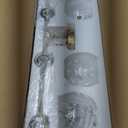 VONLUCE Bathroom Light Fixtures, 4-Light Vanity Light with Globe Glass Shades E26 Sockets, Bathroom Lights Over Mirror for Bedroom Hallway Living Room, Gold Finish