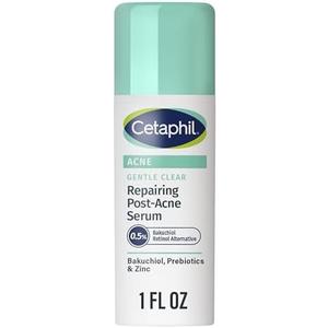 CETAPHIL Gentle Clear Repairing Post-Acne Serum, Retinol Alternative, Oil Free Serum for Sensitive Skin, 1 Fl Oz, Bakuchiol, Improves Skin Tone & Post-acne Marks, Dermatologist Recommended Brand