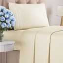 Twin XL Size 3 Piece Sheet Set - Comfy Breathable & Cooling Bed Sheets Set - Hotel Luxury Bedding for Women, Men, Kids, Teens, Boys & Girls - Deep Pockets, Soft, Wrinkle Free - Oeko-Tex - Off White