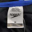 Speedo Women's Swimsuit One Piece Endurance+ Flyback Solid Adult Team Colors (28, Black/Blue)