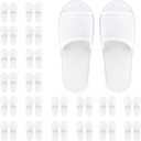 Frcctre 15-20 Pairs Disposable Slippers, Non-Slip Disposable Women Spa Slippers Portable Indoor Slipper for Guests Hotel Home Travel Wedding Salon, Individually Wrapped