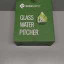 Glass Pitcher With Lid and Spout, 1.8 Liter 60 oz Glass Pitchers With Handle And Lid, Jug Water Pitchers For Fridge, Carafe Jar for Hot/Cold Water Iced Tea Juice Coffee Milk Beverage