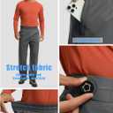 Mens Track Pants Quick Dry Lightweight Joggers Athletic Running Pants Zipper Pockets (Gray, S)