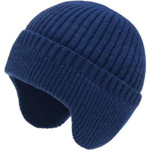 3 x JHDESSLY Men Women Winter Beanie Hat Knit Earflap Stocking Caps Warm Fleece Lined for Outdoor