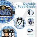 Boss Party Supplies Set Happy birthday 12pcs