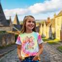 Magic Shirt for Toddler Baby Girls Magical Kingdom Tshirt Cute Castle Outfit Holiday Family Vacation Summer Tee Top (9-10 Years, Tie-dye-b)