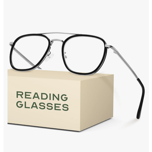 CCVOO Iconic Aviator Reading Glasses - Premium Readers in Gold/Black - UV & Blue Light Blocking Lenses