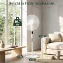 Pedestal Fan with Remote, Oscillation Standing Fan with 3 Speeds & 3 Modes, Electric Cooling Fans with Timer, Adjustable Height & Tilt Head, Quiet Floor Fan for Bedroom, Living Room, Office