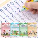Magical Handwriting Workbooks Handwriting Practice Copybook, Handwriting Aid Magic Pen Reusable Copybook Grooves Template Design for Children Books Suitable for Children's Learning (4)