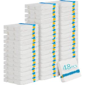 AIR U+ Flushable Toilet Wand Refills, 48 Count Disposable Toilet Brush Refill Pads for Toilet Bowl and Bathroom, Toilet Brush Accessories (Only Refills)