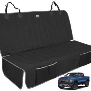 Dog Car Seat Cover for Back Seat,Washable Bench Seat Cover for Truck,Nonslip Backseat Cover Protector for F150/Ram1500/GMC Sierra/Toyota/Chevrolet Silverado,Car Seat Covers for Dogs