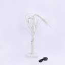 Balsa Circle White 2 feet Battery Operated LED Lighted Artificial Birch Tree Wedding Party Events Reception Home Decorations Supplies