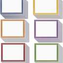 Best Paper Greetings 96 Sheets Certificate Paper for Printing - Customizable Blank Cardstock with Colored Borders for Graduation Diploma, Achievement Awards, Documents (8.5 x 11 in, 6 Assorted Colors)