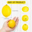 Cindeer Fall Fake Lemon Fake Fruit Faux Yellow Lemon Decor Lifelike Simulation Artificial Fruit for Party Table Summer Kitchen Vase Filler Wreath Garland Photography Decoration(3.1 x 2.1 Inch,100 Pcs)