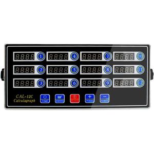 Commercial 12 Channels Kitchen Timer Multi Digital LED Display Cooking Reminder with Loud Alarm Stainless Steel for Restaturant Home Kitchen Use