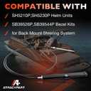 Steering Cable–SSC13417 Rack & Pinion Mechanical, 17ft Back Mount Single Cable, Compatible with Seastar/Teleflex SH5210P,SH5230P,SH91610P,SH91630P Helm Units & SB39526P, SB39544P (NFB) Bezel Kits