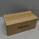 Mkono Small Artificial Flowers in Ceramic Vase 13.5" Centerpieces Coffee Table Decor, Silk Flower Arrangements for Home Decor Indoor Fake Flower Bouquet for Bathroom Dining Room Kitchen Wedding Brown