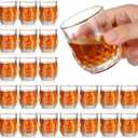 Meanplan 2.7oz Mini Shot Glasses Set Tasting Glasses Heavy Base Clear Shot Cup Cute Cordial Mini Cups for Serving Whiskey, Juice(24 Pcs)