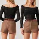 Womens Belts Leopard Print Belt for Women Genuine Suede Leather Waist Belts for Jeans (Purple, L)