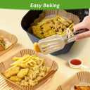 360 Pcs 8 Square Unbleached Heavy Duty Air Fryer Paper Liners Disposable, Non-Stick & Non-Leak Parchment Paper Liners for Airfryer Basket, Deep Fryer Parts & Accessories