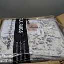 Soalmost 8x10 Area Rugs for Living Room, Washable Moroccan Trellis Soft Rug | Stain Resistant Non-Slip Low Pile Natural Large Carpet for Dining Room Bedroom Home Office Nursery Grey, 8'x10'