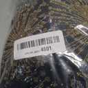 ZOMVA Plus Size Sparkly Wrap Dress 3/4 Sleeve Firework Glitter Bodycon Dresses Wedding Guest Cocktail Evening Party,Black/Gold, Size 3 XL