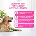 All Itch and Immunity Treats for Dogs with Salmon Oil, Omega 3 & Probiotics Dog Itchy Skin Relief Chews, Anti Itch & Allergy Relief, Scratching & Seasonal Allergies (120 Count), BB Date 17/07/2027