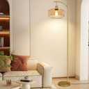 Vintage Floor Lamps for Living Room Glass Floor Lamp with Remote Control & 3 Color Temperature,Dimmable Floor Lamp Gold Mid Century Modern Standing Lamp Brass Tall Pink Floor Lamps for Bedroom Corner