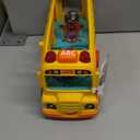 Fisher-Price Little People Toddler Toy School Bus Musical Push-Along Vehicle with 2 Figures for Pretend Play Ages 1+ Years