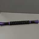 Muscle Roller Massage Roller Stick- Deep Tissue Fascia Blaster for Myofascial Pain Relief, Lymphatic Drainage & Body Sculpting, Handheld Physical Therapy & Recovery Tool (Purple Black-18 inch)