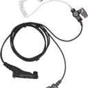 Two-Wire APX6000 XPR7550 Earpiece Surveillance Compatible with Motorola Radio APX4000 XPR7380 XPR7580 XPR7350e XPR7380e XPR7550e XPR7580e Walkie Talkie with PTT Mic Tansparent Tube Headset