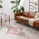 Loloi II Skye Collection SKY-02 Ivory/Berry 7'-6" x 9'-6" Area Rug
