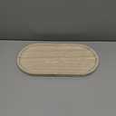Koville Italian Natural Travertine Tray, 12"x6" Vanity Decorative Marble Tray for Countertop Organizer, Catchall Tray for Perfume, Candles, Jewelry Dish Tray (Light Beige Travertine)