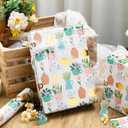 2 x Garbendy Plant Wrapping Paper - Mini Roll -17in x 32.8ft,Metallic Gold Foil Flowerpots,Floral Wrapping Gift Paper for Baby Shower, Birthday, Bridal Shower,Wedding,Party and more