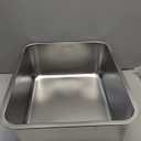Kirecoo Stainless Steel Cat Litter Box - Metal High Sided Cat Pan, Large Stainless Steel Box, Indoor Litter Tray, Non Stick, No Smell, Easy to Clean, Pet Toilet Supplies for Kitten, Kitty, Rabbit (17.52" L x 13.58" W x 5.9" H)