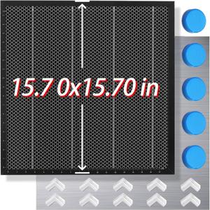 YOOPAI Honeycomb Laser Bed 400x400mm Honeycomb Working Table with Aluminum Panel for Laser Cutter Engraver Accessories, Desktop Protection, Fast Heat and Smoke Dissipation 15.7"x15.7"