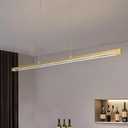 40W Gold Linear Pendant Light Aluminum, 54" Dimmable Kitchen Island Lighting with Remote & App Control, Adjustable CCT (3000K-6000K), Dining Room Chandelier for Home Office Study