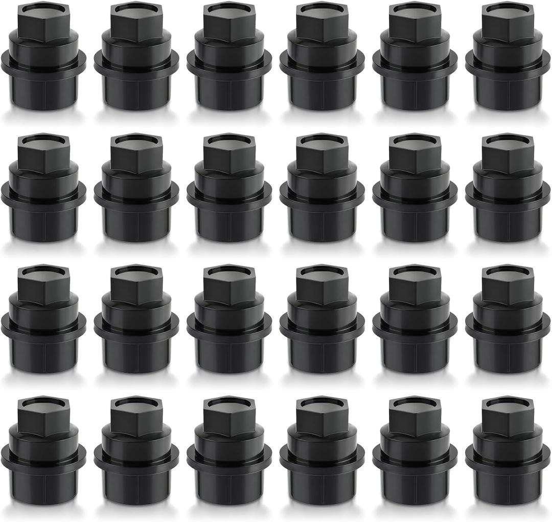 AUTOKAY 15646250 Wheel Lug Nut Cap Covers Thread Fits for Chevrolet Astro Colorado Avalanche Express Silverado Suburban for Cadillac Escalade for GMC Safari Savana Yukon - Pack of 24