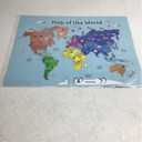 MWB World Map Wall Art Poster for Kids - Educational Map Posters for Kids includes Countries, States, Capitals & Pictures | Perfect for Classroom Decor or Home | 18" x 24" Laminated Durable Poster