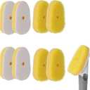 8 Packs Dish Wand Sponge Refills for Scrub Daddy Dish Daddy - Replacement Heads for Dish Sponges, Non Scratch Dish Washing Scrubbers, Ideal for Kitchen Cleaning, Yellow (Only Sponge Heads)