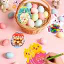 24 Pack Kids Easter Cards for Classroom Exchange - Bubble Gum Machine Design with Round Holders, DIY Bunnies Eggs Chick Candy Cards for School Spring Party Favors, Gifts, Crafts & Rewards (6 Styles)