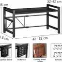 Microwave Oven Rack,Expandable Countertop Microwave Stand with.