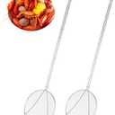 Baderke 2 Pcs 36" Stainless Steel Wire Skimmer Long Handle Strainer Spoon