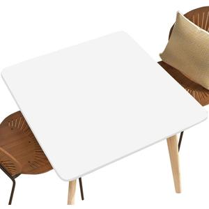 Square Fitted Table Topper Covers for Square Table 28"x28", Wipeable Table Covers for Indoor Outdoor Garden Picnic Party (White)